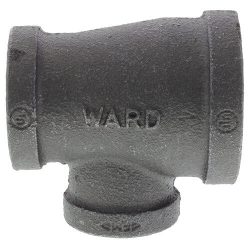 1-1/4" x 1" x 3/4" BLACK REDUCING TEE - Schedule 40 Black Steel Reducing Tee | Faucet Center