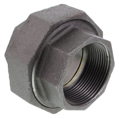 3" BLACK UNION - 3" Schedule 40 Black Steel Union with FNPT Connections, Class 150 | Faucet Center