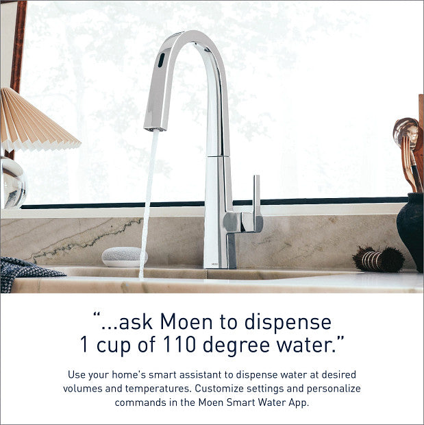 Moen S75005EV2C Nio Motion Control Smart 1-Handle Kitchen Faucet with Pulldown Sprayer, Chrome