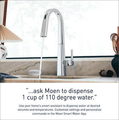 Moen S75005EV2C Nio Motion Control Smart 1-Handle Kitchen Faucet with Pulldown Sprayer, Chrome