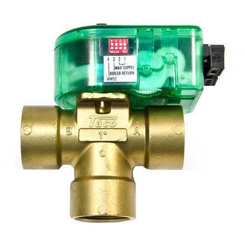 Taco I075T3S-1 : 3/4", 3 Way Threaded Setpoint I-Series Mixing Valve with NPT Connections 