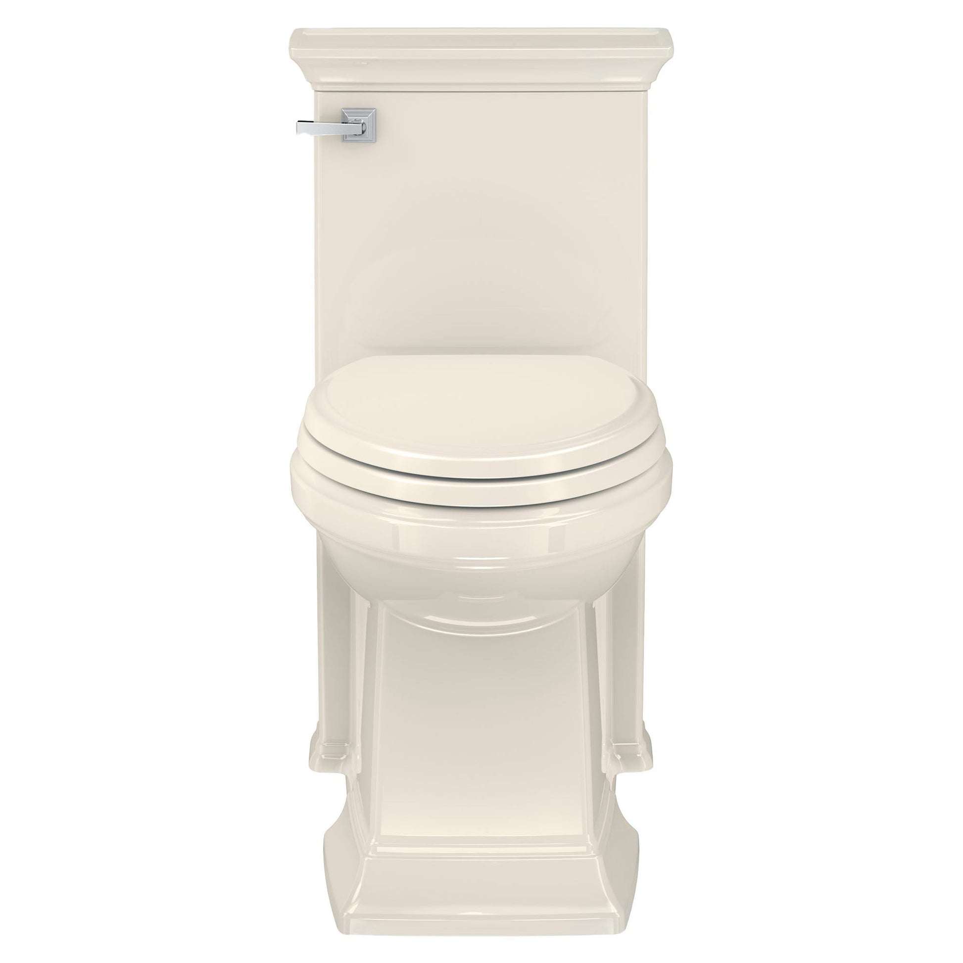 American Standard 2851A104.222 Town Square S Right Height Elongated One-Piece Toilet with Left Hand Trip Lever and seat, Linen