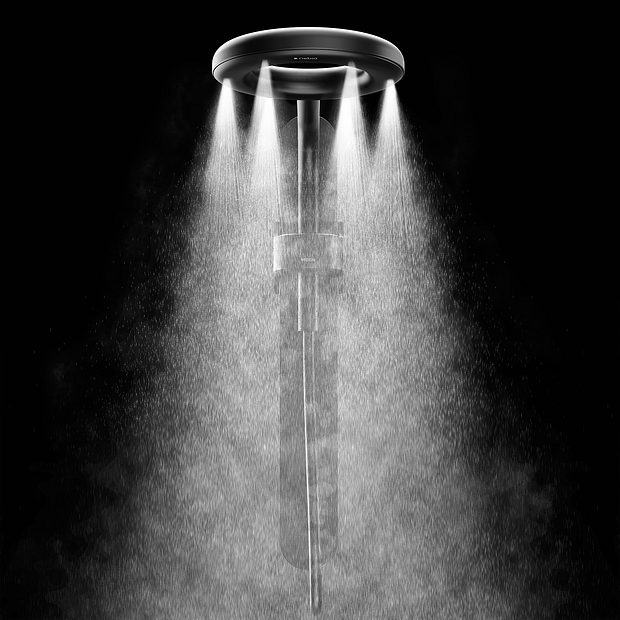 Moen N207R0BL Nebia By Moen™ 1-Function 7.9" Diameter Spray Head Rainshower Shower Head with Sliding Arm in Matte Black finish 