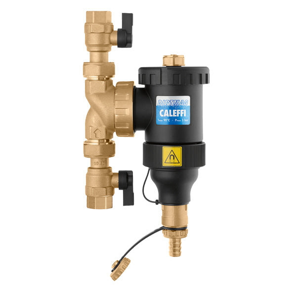 Caleffi NA545356 1" Union NPT DIRTMAG - Dirt Separator with Magnet & Isolation Valves | Plumbers Center