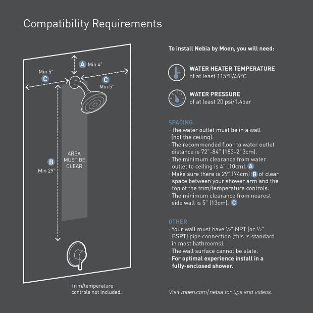 Moen N207H0BL Nebia Hand Shower with Magnetic Dock and 59-Inch Hose in Matte Black 