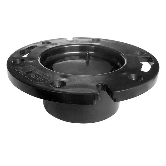 IPEX 4" X 3" ABS Hub Closet/Toilet Flange with Test Plug | Plumbers Center