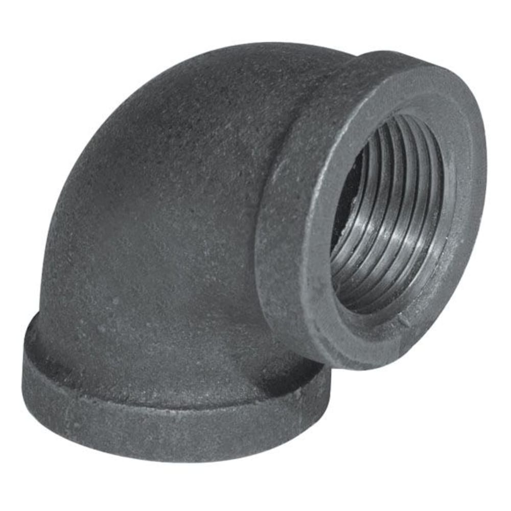 4" BLACK 90 ELBOW - 4" Schedule 40 Black Threaded Malleable Iron 90 Degree Elbow |  Faucet Center