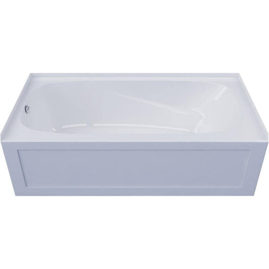 Mirolin PA6030L - 60" x 30" Phoenix Acrylic Skirted Bath Tub with Left Hand Drain, White 