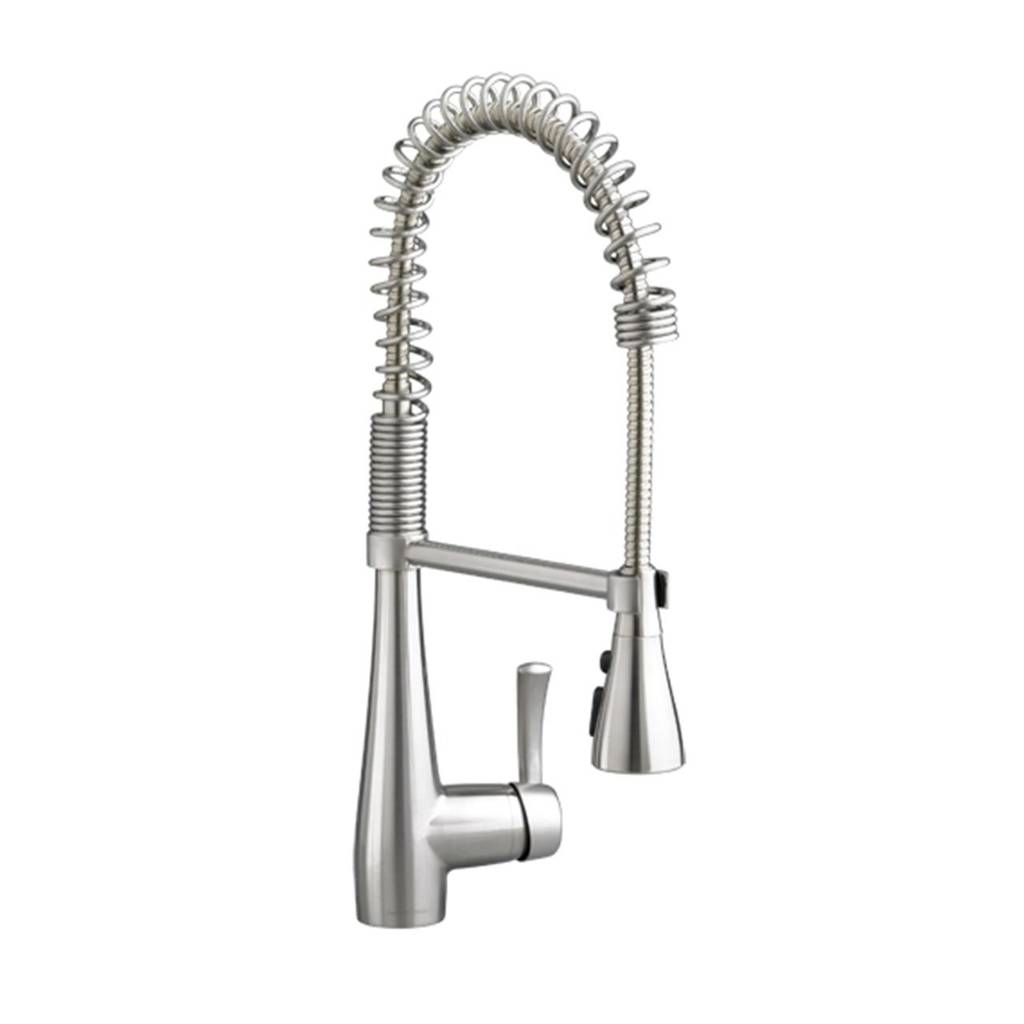 American Standard 4433350.075 Quince 1-Handle Semi-Professional Kitchen Faucet with Pulldown Sprayer in Stainless Steel | Plumbers Center