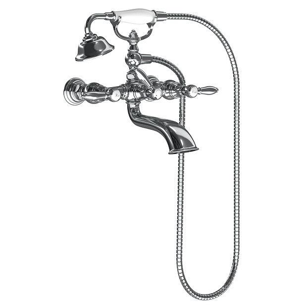 Moen S22110 Weymouth Two-Handle Tub Filler with Handheld Shower, Chrome