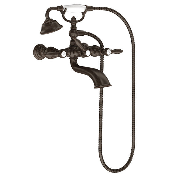 Moen S22110ORB Weymouth Two-Handle Tub Filler with Handheld Shower, Oil Rubbed Bronze