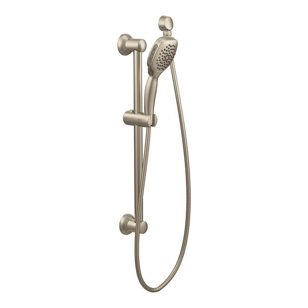 Moen S3870EPBN 4-Function Twist Eco-Performance Handheld Shower with a Slide Bar in Brushed Nickel 