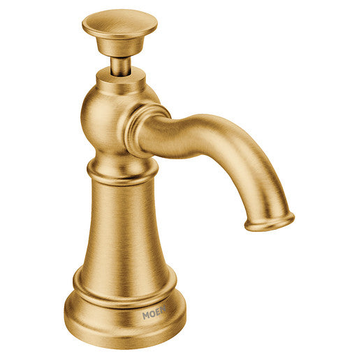 Moen S3945BG Traditional 1-Hole Deck Mounted Soap/Lotion Dispenser in Brushed Gold