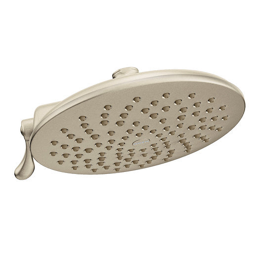 Moen S6320EPBN Velocity Two-Function 8" Diameter Spray Head Eco-Performance Showerhead, Brushed Nickel 