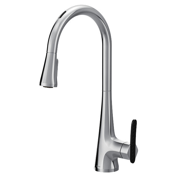 Moen S7235EV2C Sinema Single-Handle Motion Control Smart Pull-Down Kitchen Faucet with Voice Control and Power Boost, Chrome 