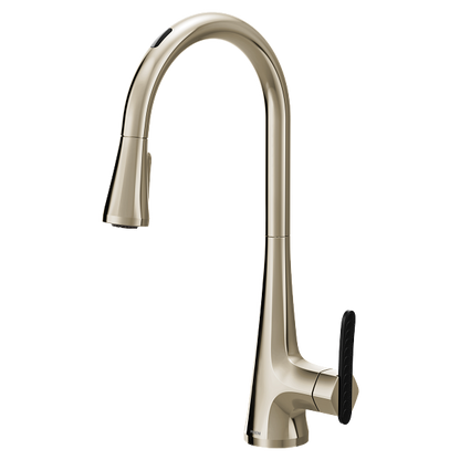 Moen S7235EVNL Sinema U By Moen Smart Single-Handle Pull-Down Sprayer Kitchen Faucet with Voice Control and Power Clean in Polished Nickel