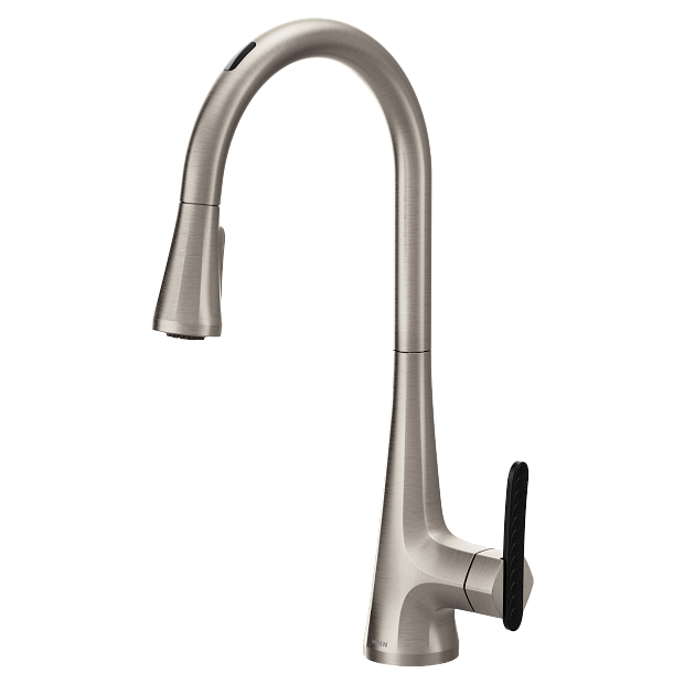 Moen S7235EVSRS Sinema U By Moen Smart Single-Handle Pull-Down Sprayer Kitchen Faucet with Voice Control and Power Clean in Spot Resist Stainless