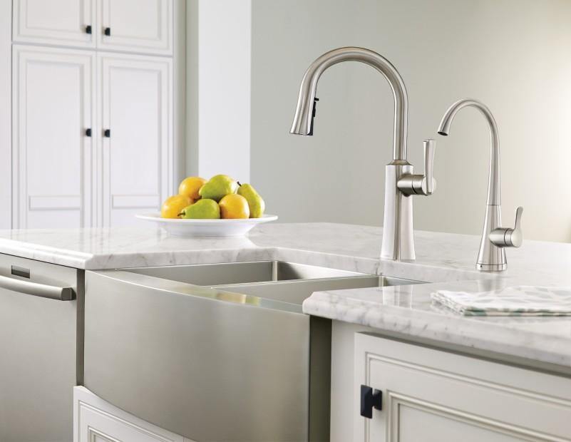 Moen S5520SRS Sip Transitional One-Handle High Arc Beverage Faucet - Spot Resist Stainless 