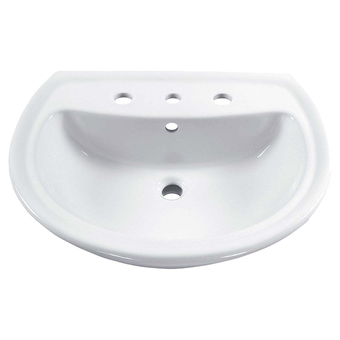 American Standard 0236008.020 Cadet 8-Inch Widespread Pedestal Sink Top, White | Plumbers Center