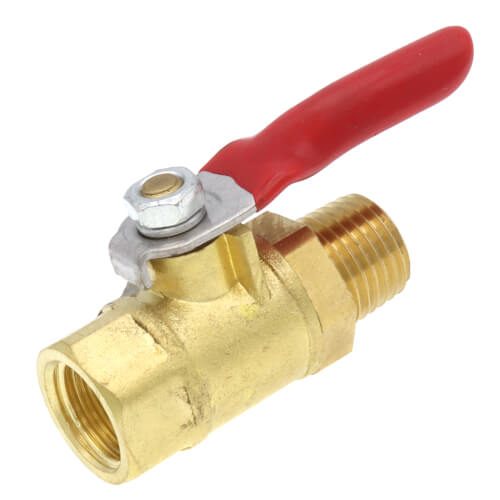 Winters SMV500 1/4" Female x 1/4" Male SMV Brass Mini Ball Valve with Level Handle 