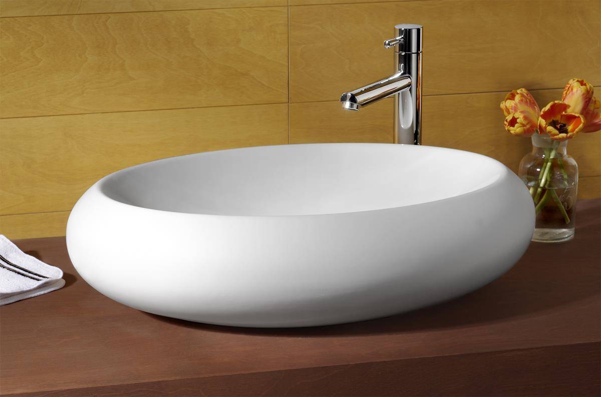 American Standard 061000A.020 Ovale Above Counter Bathroom Sink  White | Plumbers Center