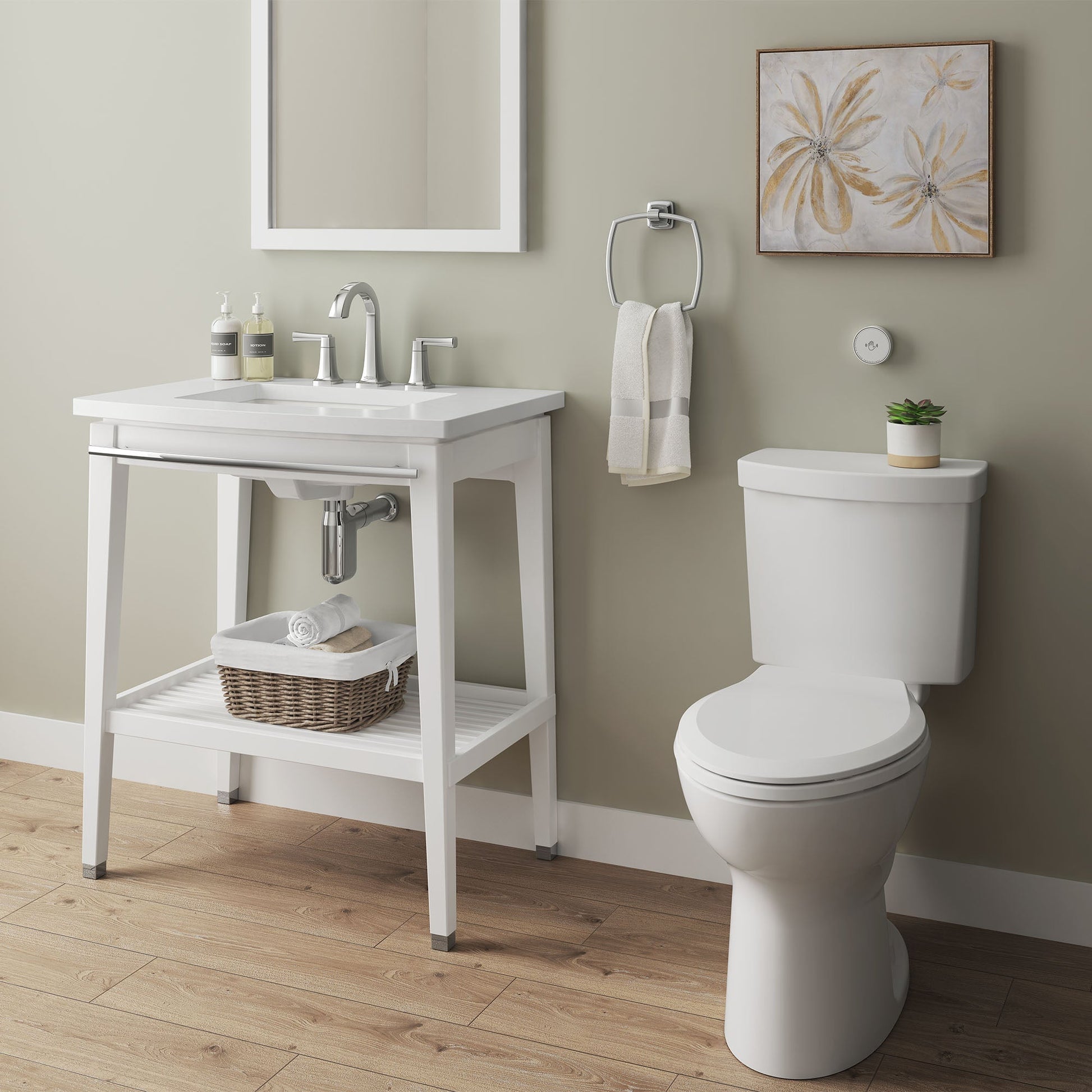 American Standard 215AA709.020 Cadet Two-Piece Toilet Touchless Right Height Elongated Toilet, ADA Compliant, White (Less Seat) 