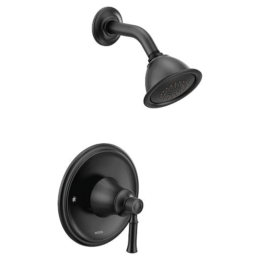 Moen T2182BL Dartmoor Single-Handle Posi-Temp Shower Only Trim in Matte Black