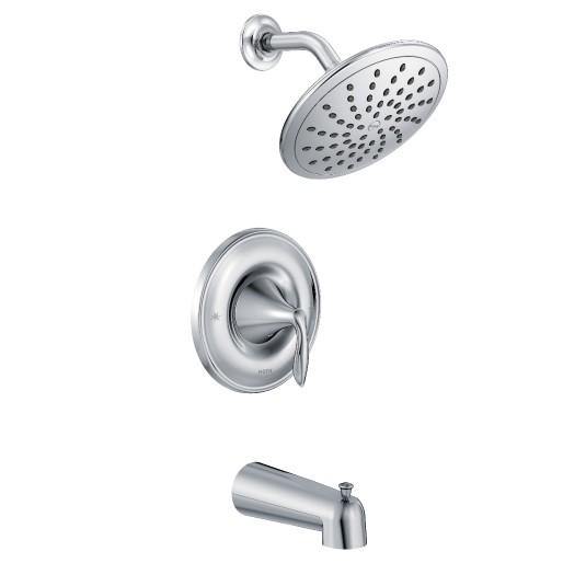 Moen T2233EP Eva Posi-Temp Tub/Shower Trim with Rainshower Showerhead - Chrome 