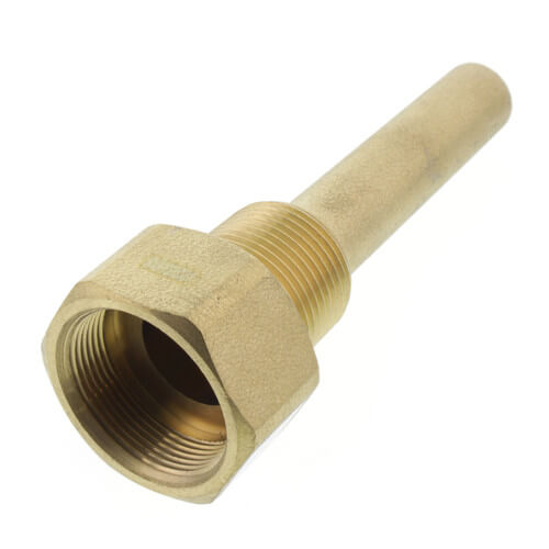 Winters TIW01 3/4" TIW Brass Industrial 9IT Thermowell with 3.5" Insertion Stem, used with all 9” Industrial Thermometers 