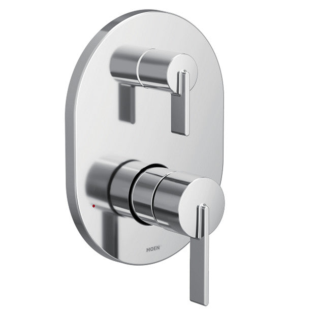 Moen UT3331 Cia 3 Function Pressure Balanced Transfer Valve Trim Kit Only with Double Lever Handle and Integrated Diverter - Chrome