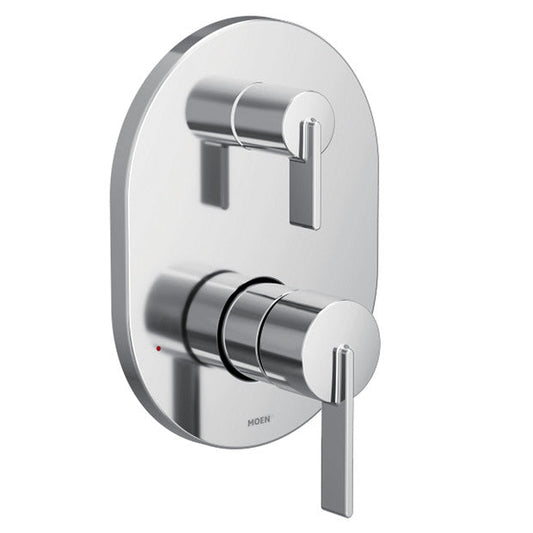 Moen UT3331 Cia 3 Function Pressure Balanced Transfer Valve Trim Kit Only with Double Lever Handle and Integrated Diverter - Chrome