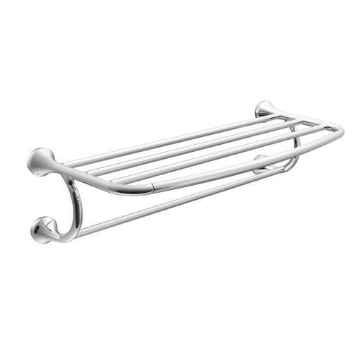 Moen YB2894CH Eva 24" Wall Mounted Hotel Style Bathroom Towel Shelf in Chrome 