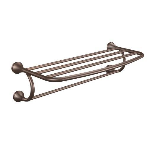 Moen YB2894ORB Eva 24" Wall Mounted Hotel Style Bathroom Towel Shelf - Oil Rubbed Bronze | Plumbers Center