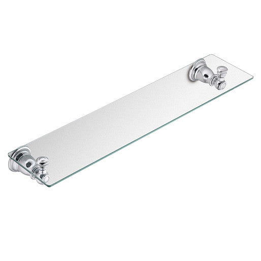 Moen YB5490CH Kingsley Wall Mounted Glass Vanity Shelf in Chrome 