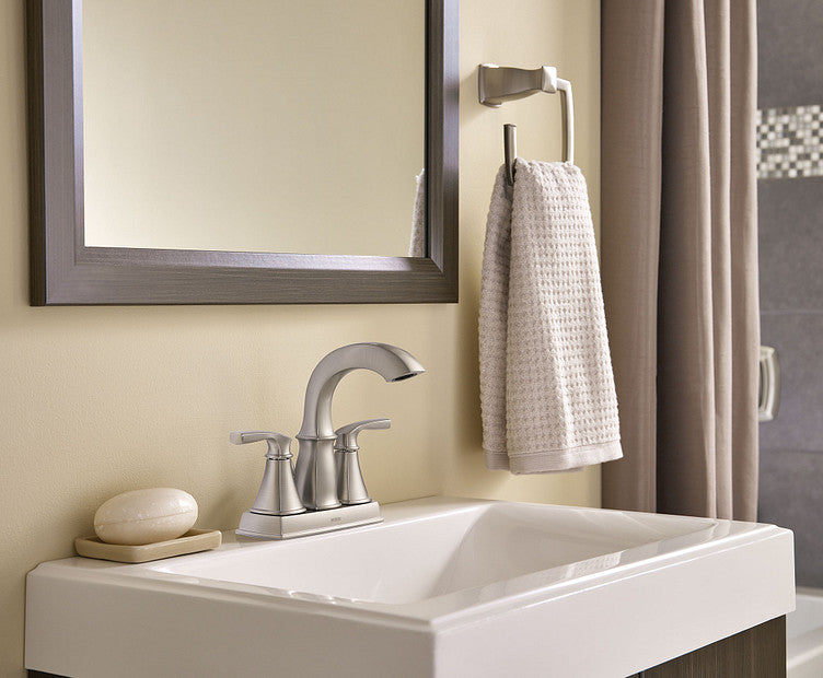 Moen WS84411MSRN Hensley 2-Handle High Arc Bathroom Faucet in Spot Resist Brushed Nickel 